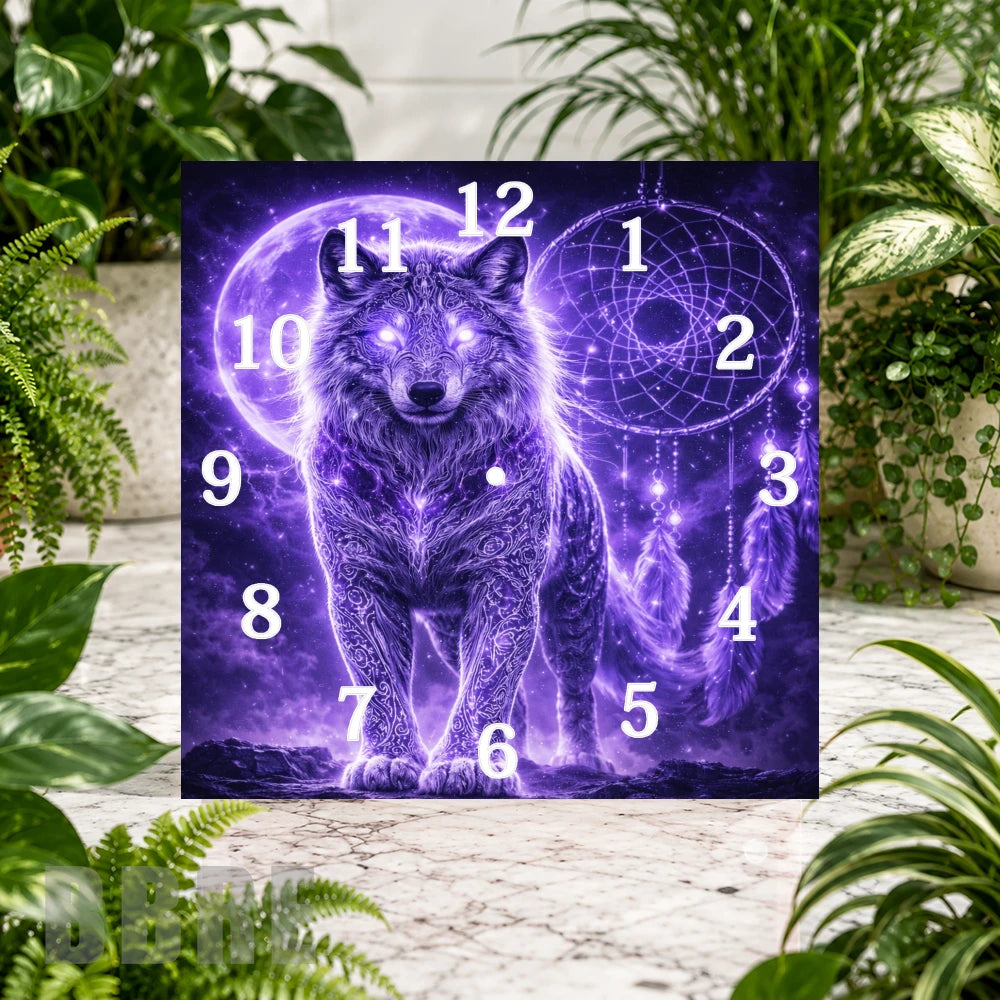 Mystic Wolf 2 Clock Sublimation Wrap