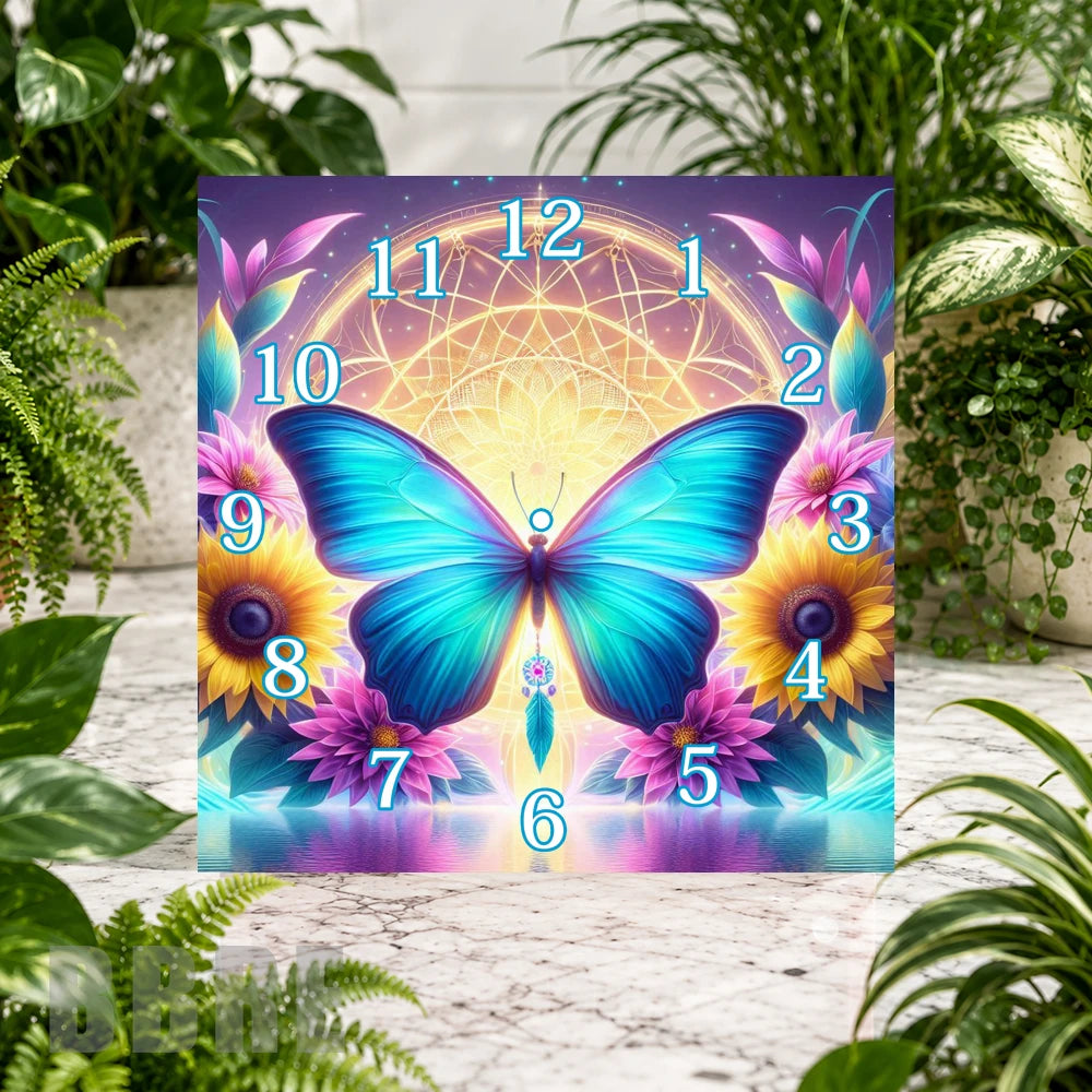 Butterfly Bloom Clock Sublimation Wrap