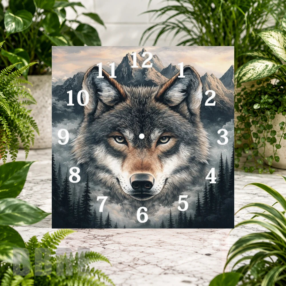 Wolf Mountain Clock Sublimation Wrap