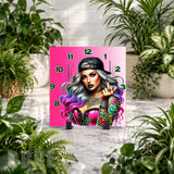 Rebellious Beauty Clock Mockup