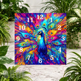 Peacock Display Clock Sublimation Wrap