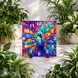 Peacock Display Clock Mockup