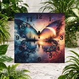 Butterfly Sunset Clock Sublimation Wrap