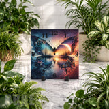 Butterfly Sunset Clock Mockup