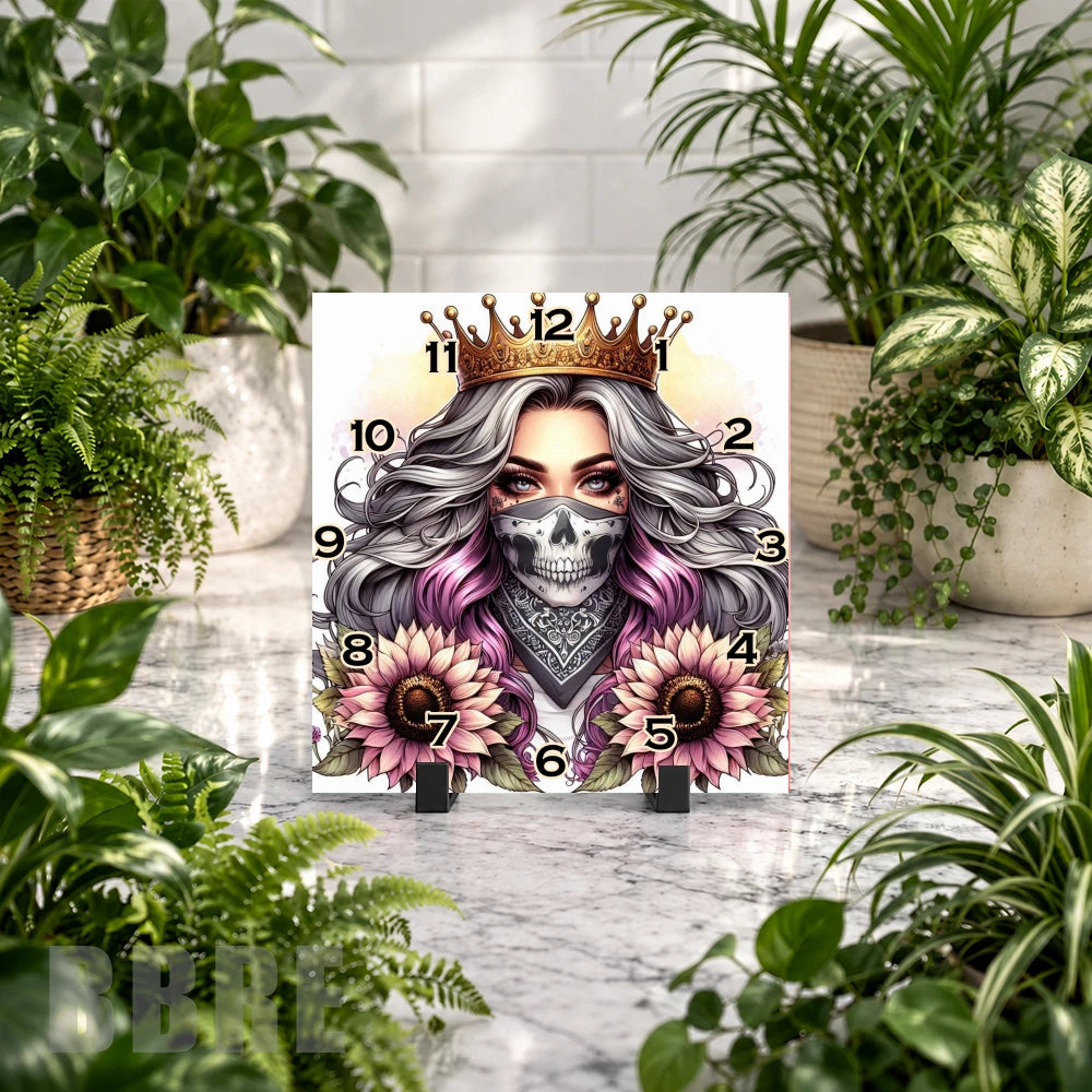 Crowned Skull 2 Clock Mockup
