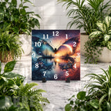 Butterfly Sunset 2 Clock Mockup
