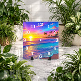 Tropical Sunset 4 Clock Mockup