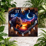 Horse Sunset Clock Sublimation Wrap