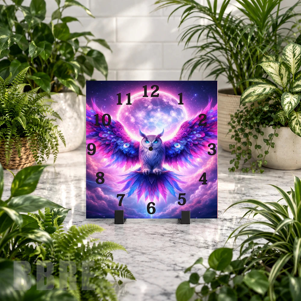 Majestic Owl Clock Mockup
