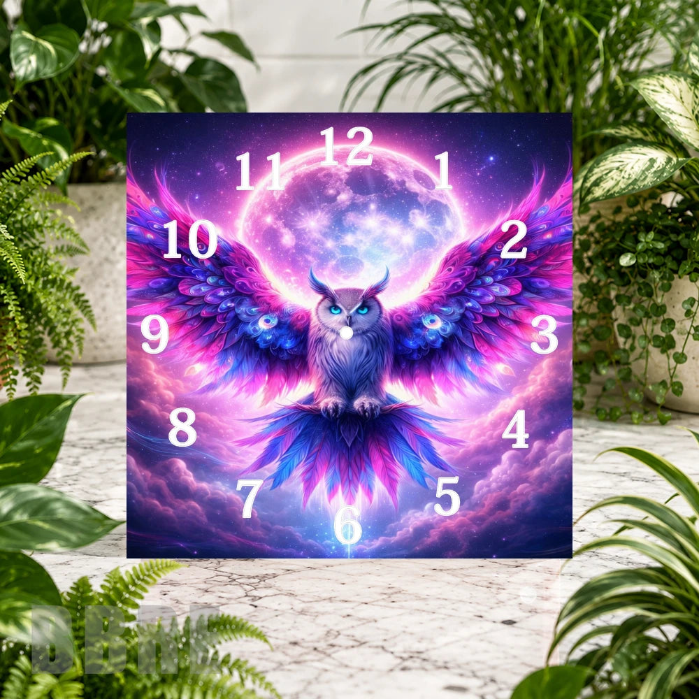 Majestic Owl 2 Clock Sublimation Wrap