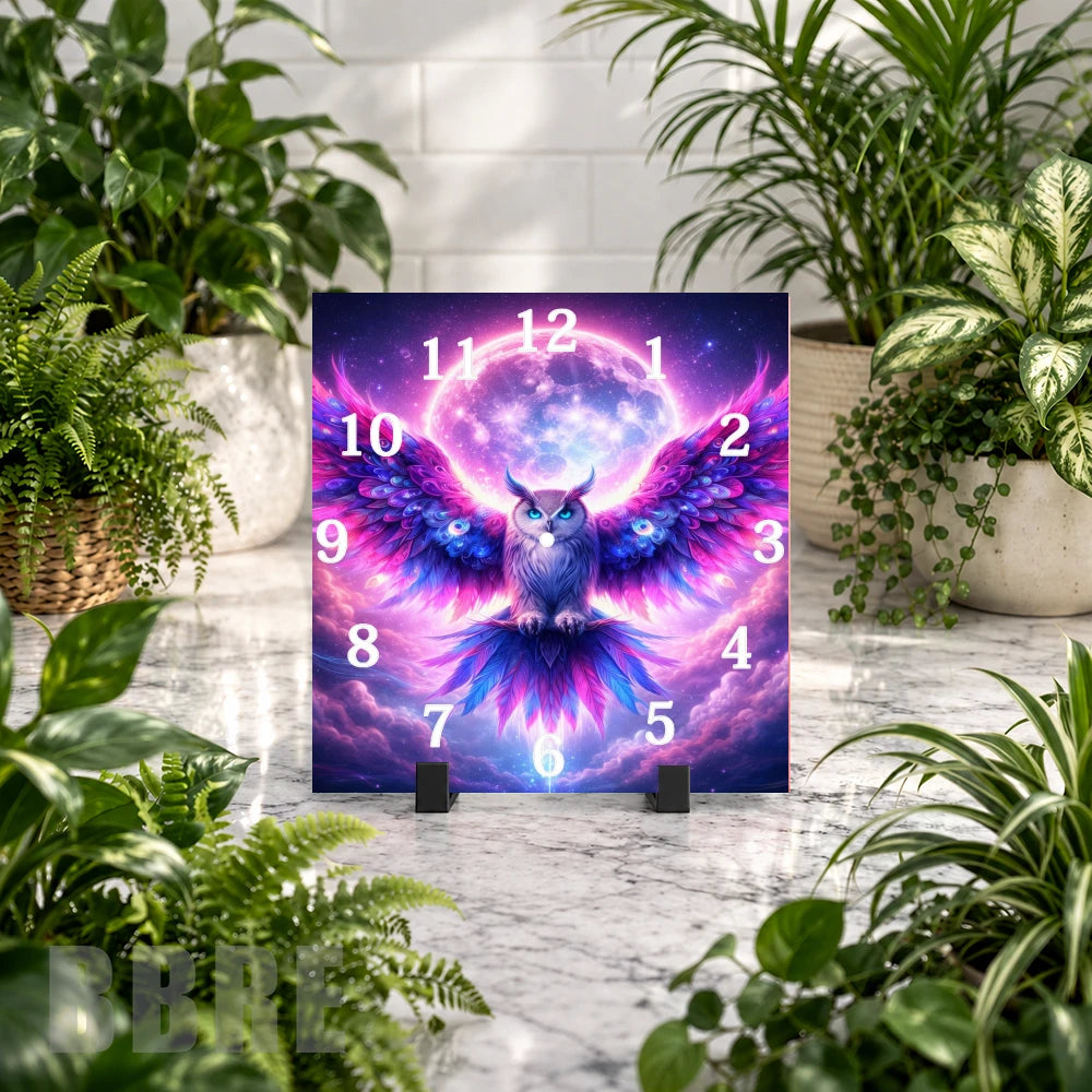 Majestic Owl 2 Clock Mockup