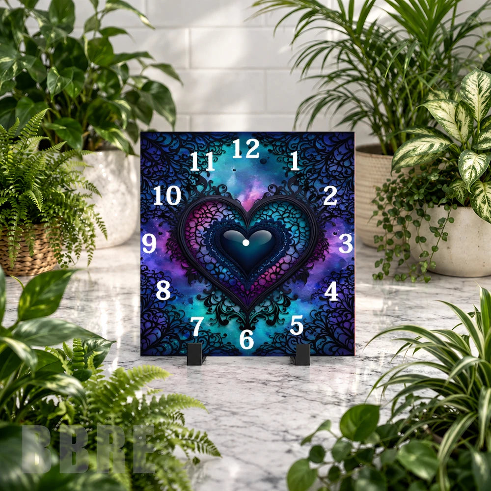 Heart Mandala Clock Mockup