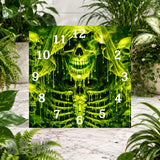 Neon Skull Clock Sublimation Wrap