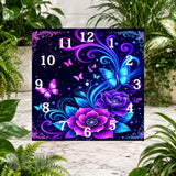 Floral Butterfly 3 Clock Sublimation Wrap