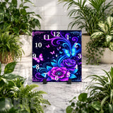 Floral Butterfly 3 Clock Mockup