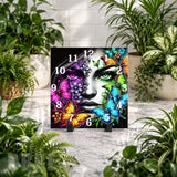 Butterfly Face Clock Mockup