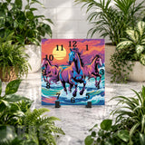 Galloping Horses 2 Clock Mockup