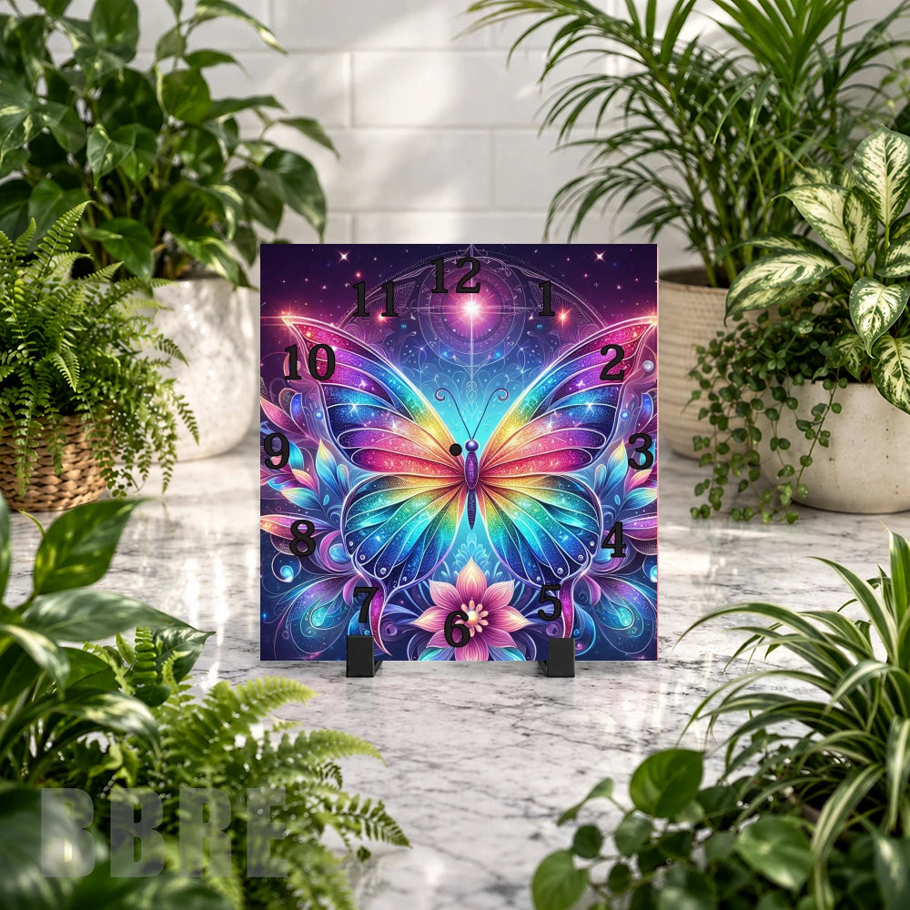 Butterfly Dream 2 Clock Mockup