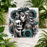 Skull Lady Clock Sublimation Wrap