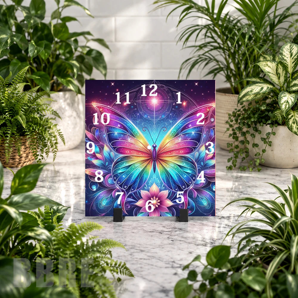 Butterfly Dream 3 Clock Mockup