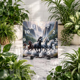 Galloping Horses 5 Clock Mockup