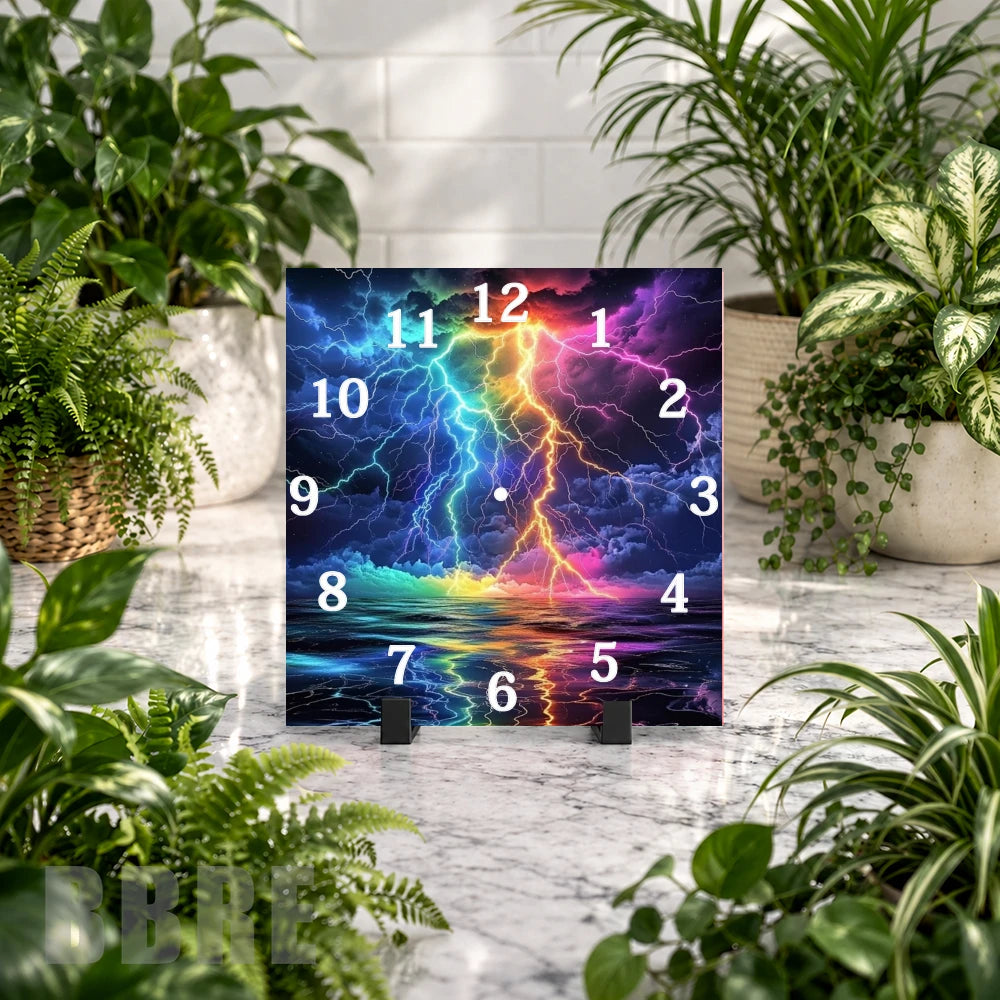 Electric Storm Clock Mockup