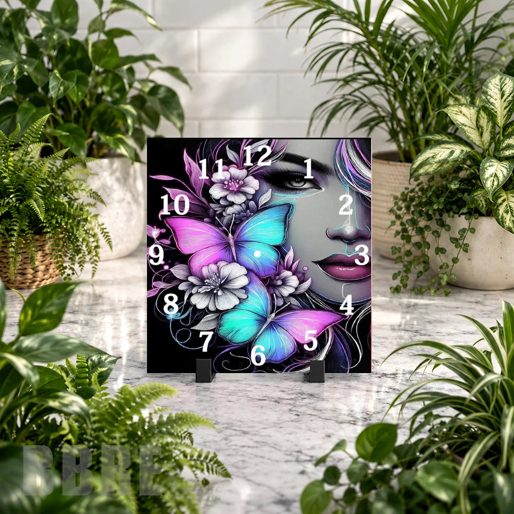 Butterfly Dream 4 Clock Mockup