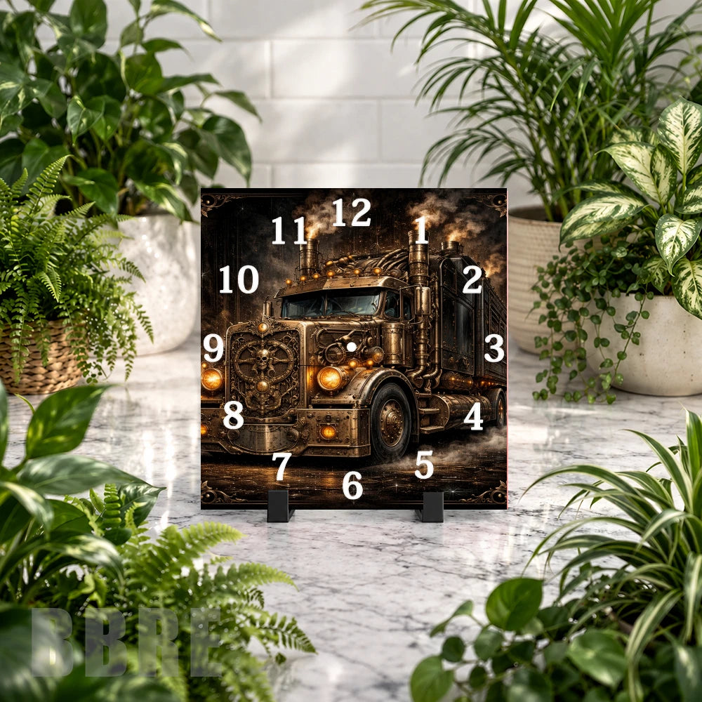 Vintage Truck Clock Mockup