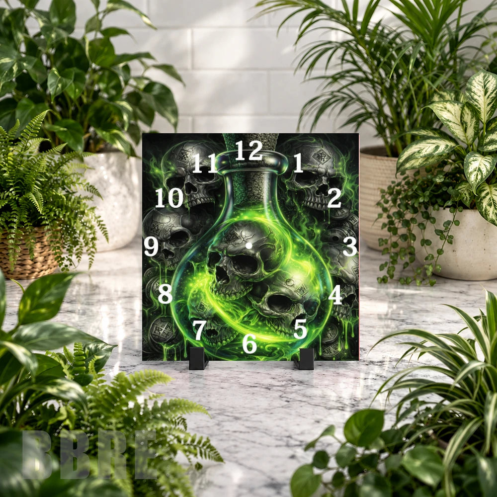 Skull Potion Clock Mockup