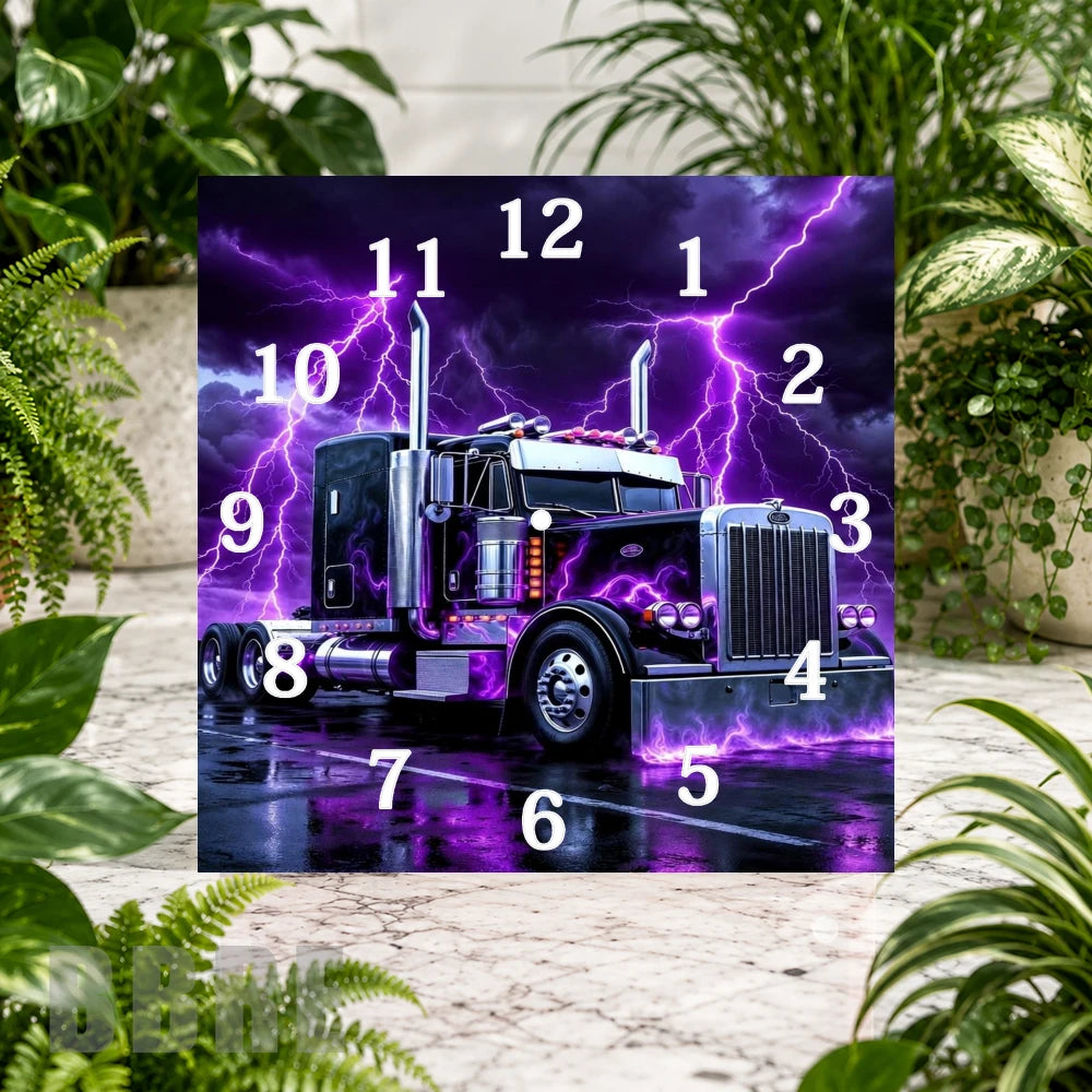 Lightning Truck Clock Sublimation Wrap