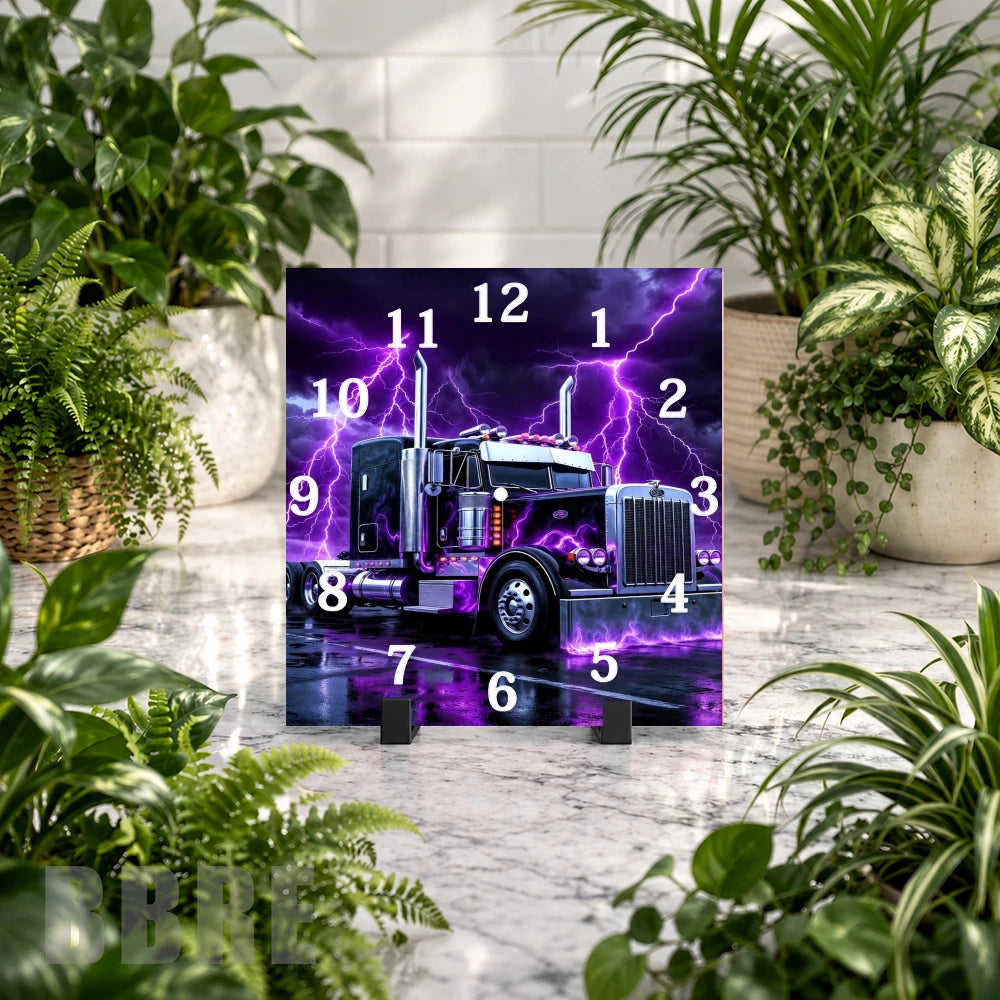 Lightning Truck Clock Mockup