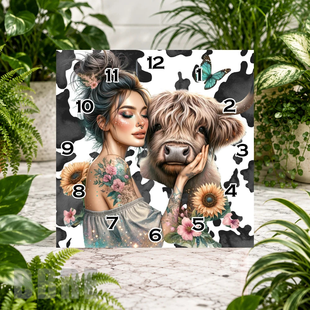 Cowgirl Clock 2 Clock Sublimation Wrap