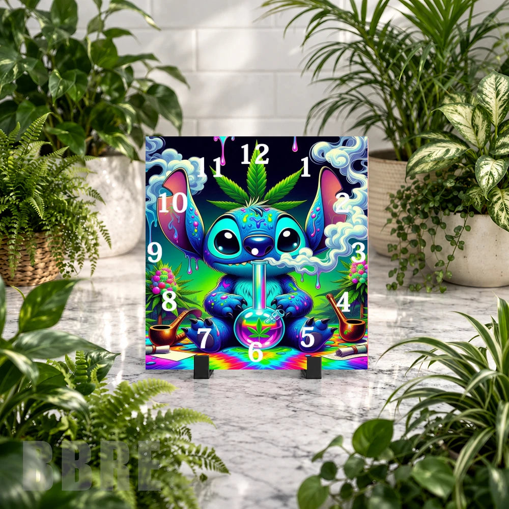 Stoner Stitch Clock Mockup