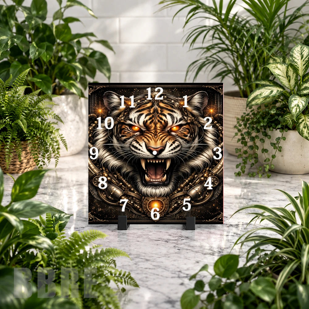 Fierce Tiger Clock Mockup