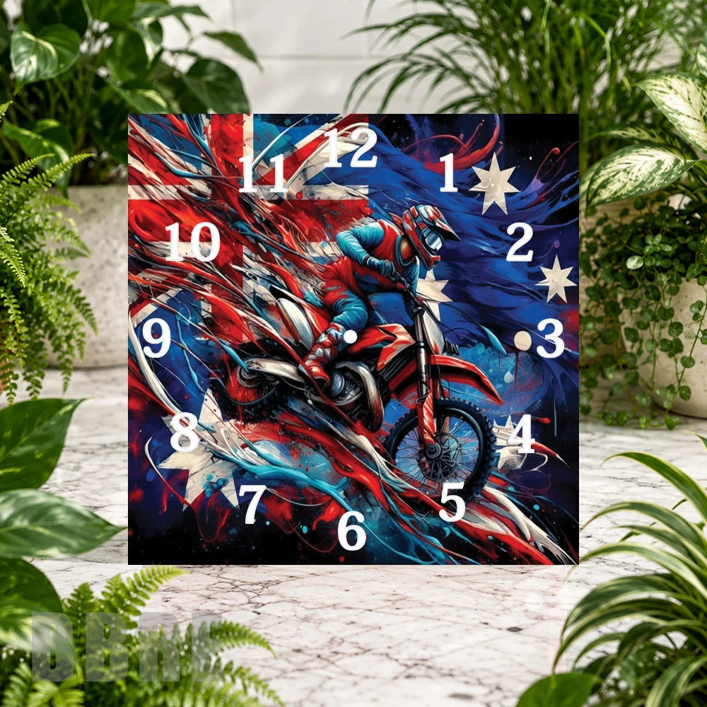 Motorcycle Adventure Clock Sublimation Wrap