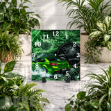 Green Racing Clock Mockup