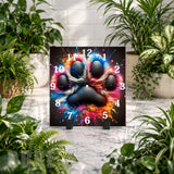 Colorful Paw Clock Mockup