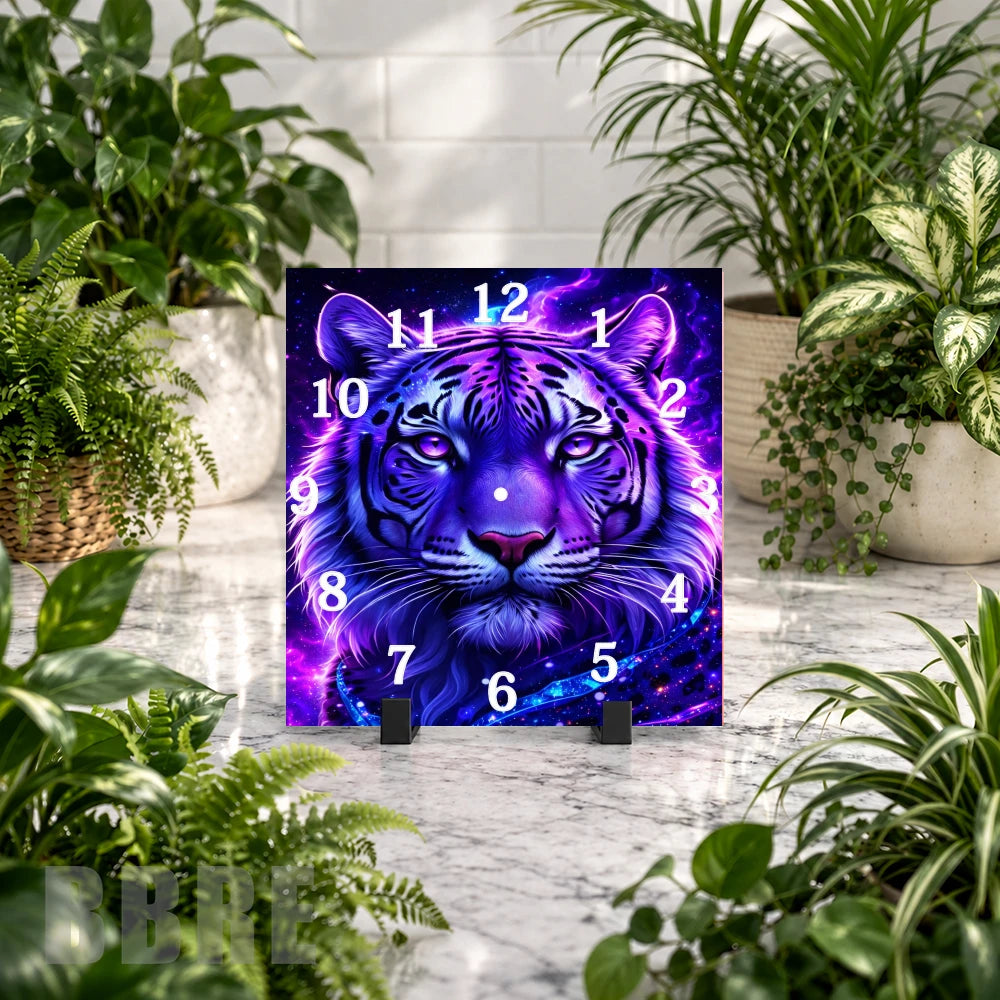 Majestic Tiger Clock Mockup