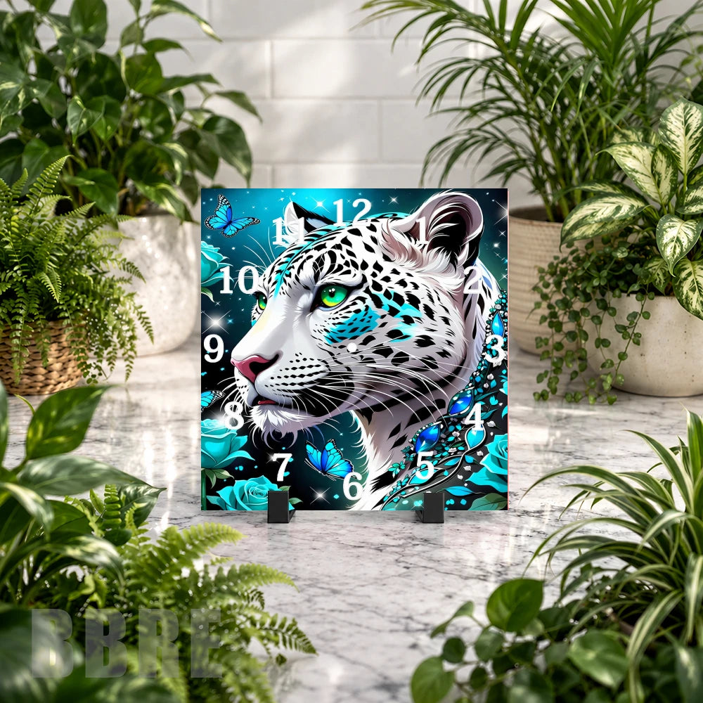 Leopard Clock Clock Mockup