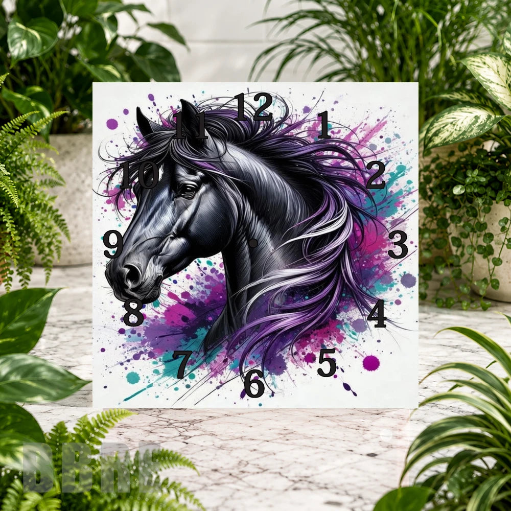 Majestic Horse 5 Clock Sublimation Wrap