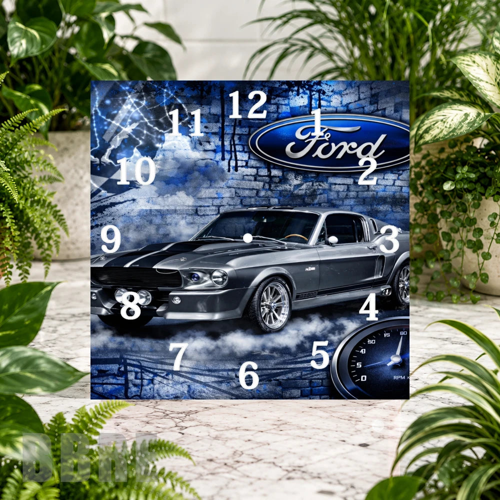 Ford Mustang Clock Sublimation Wrap