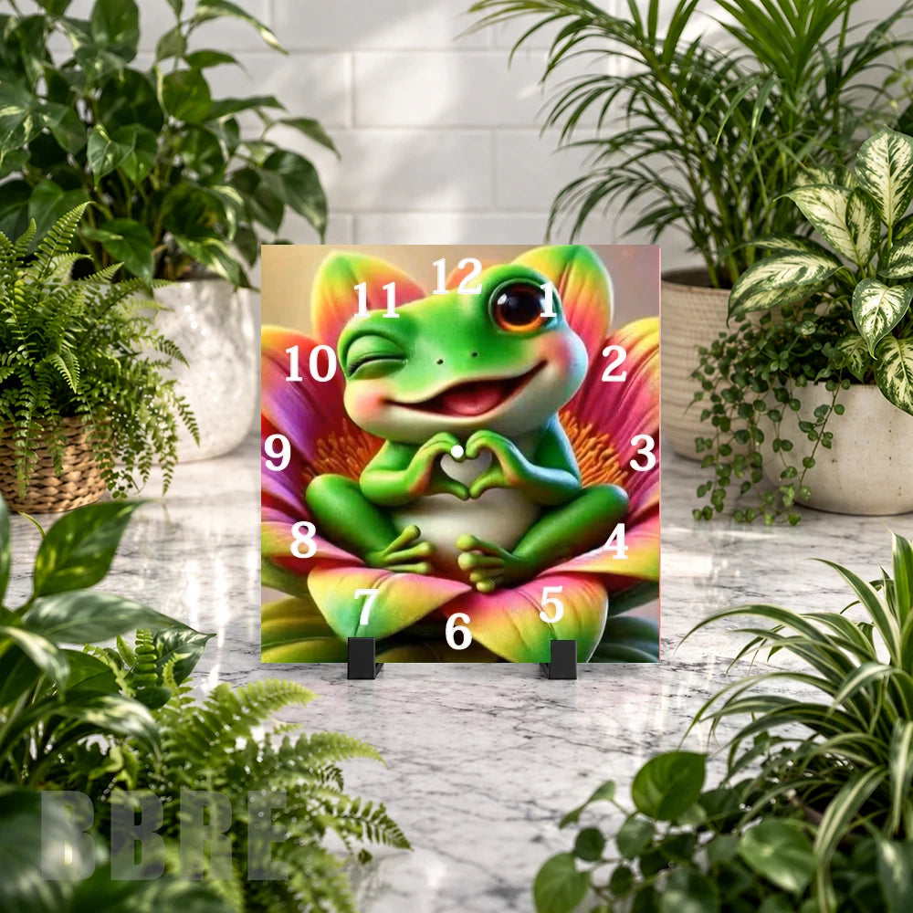 Frog Heart 2 Clock Mockup