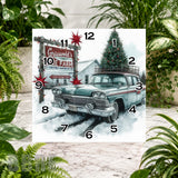 Vintage Christmas Clock Sublimation Wrap