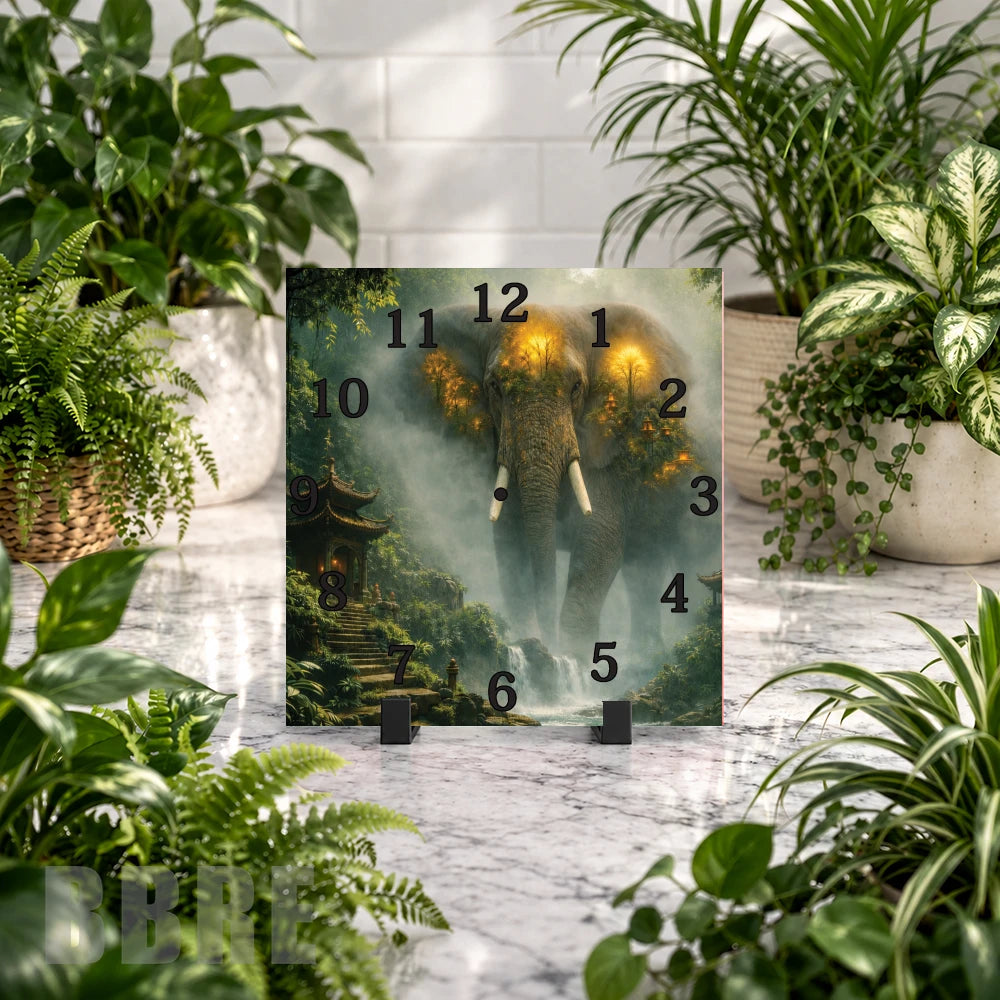 Majestic Elephant Clock Mockup