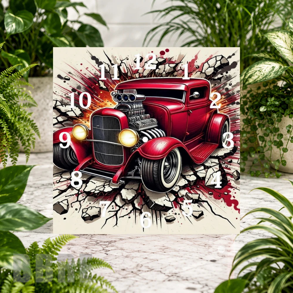 Classic Hotrod Clock Sublimation Wrap