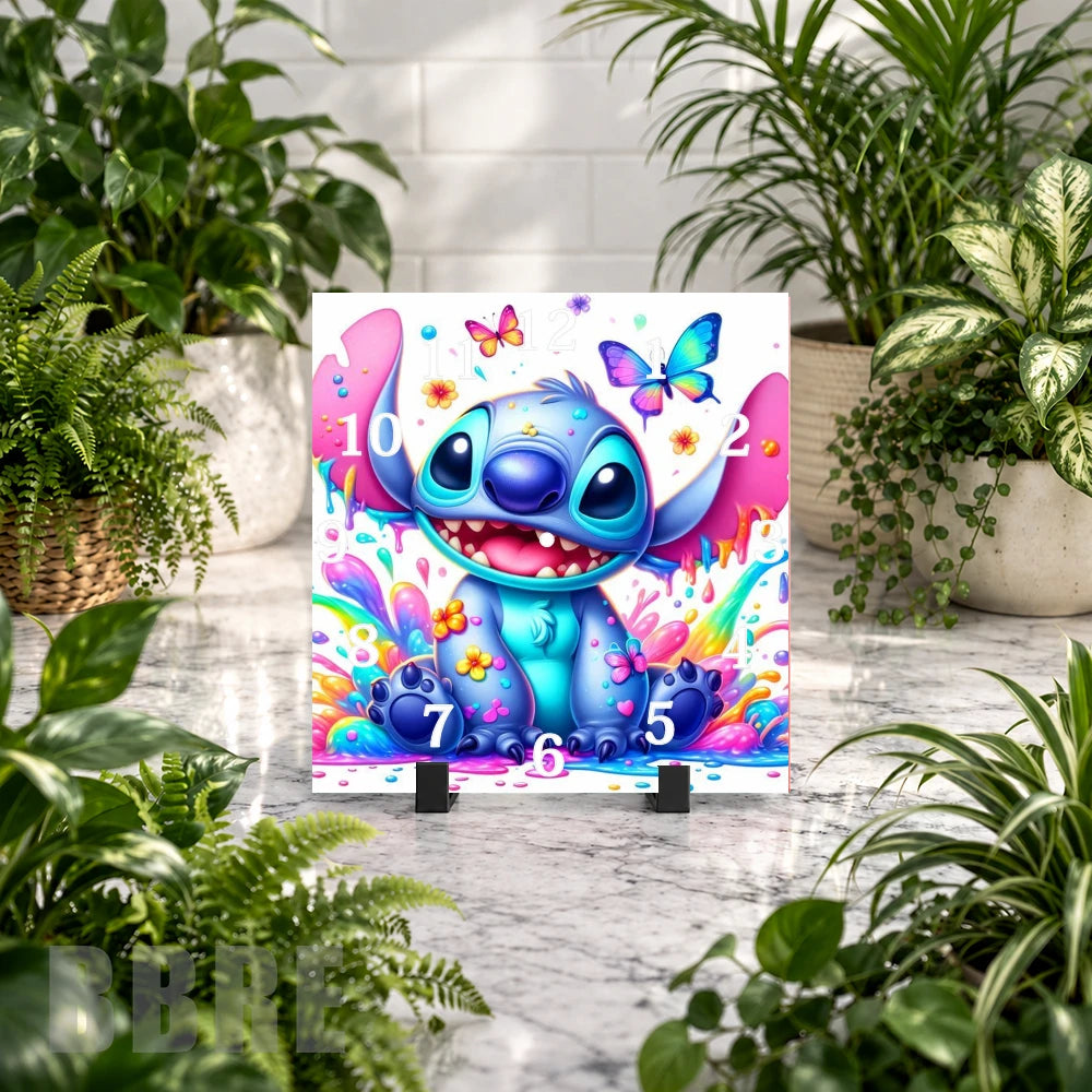 Colorful Stitch 3 Clock Mockup
