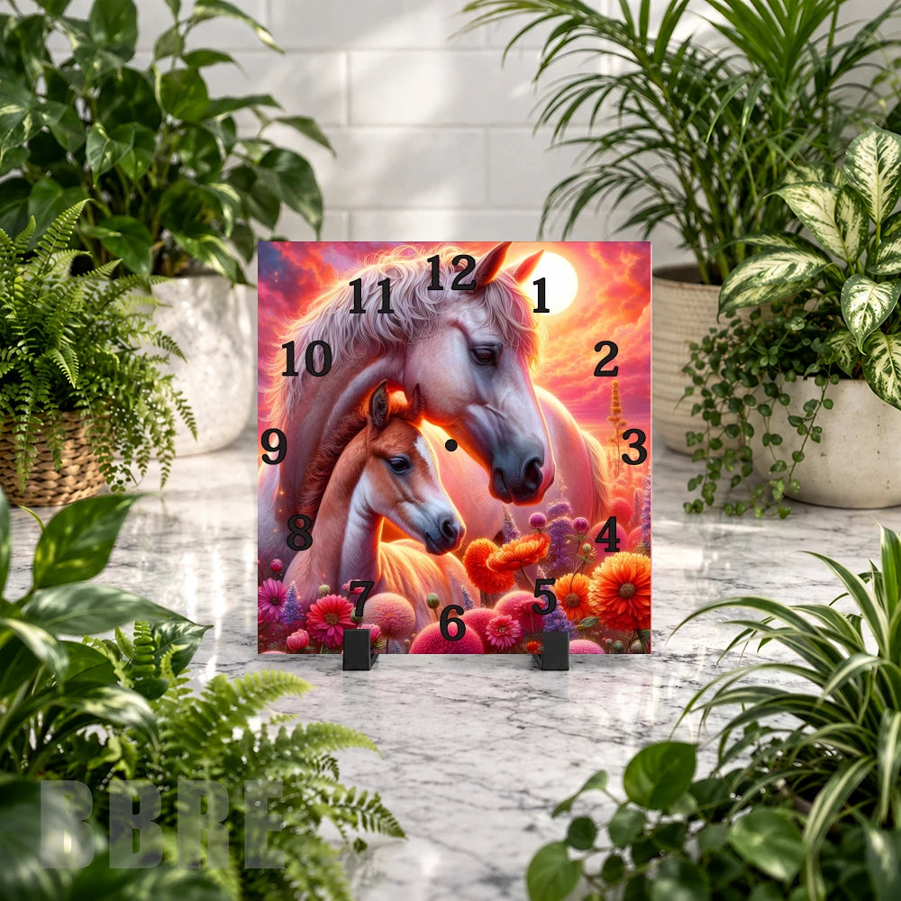 Unicorn Family Clock Mockup