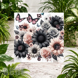 Floral Butterfly 4 Clock Sublimation Wrap