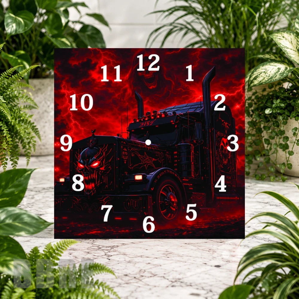 Menacing Truck Clock Sublimation Wrap