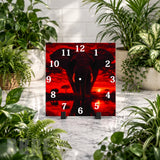 Elephant Sunset 4 Clock Mockup